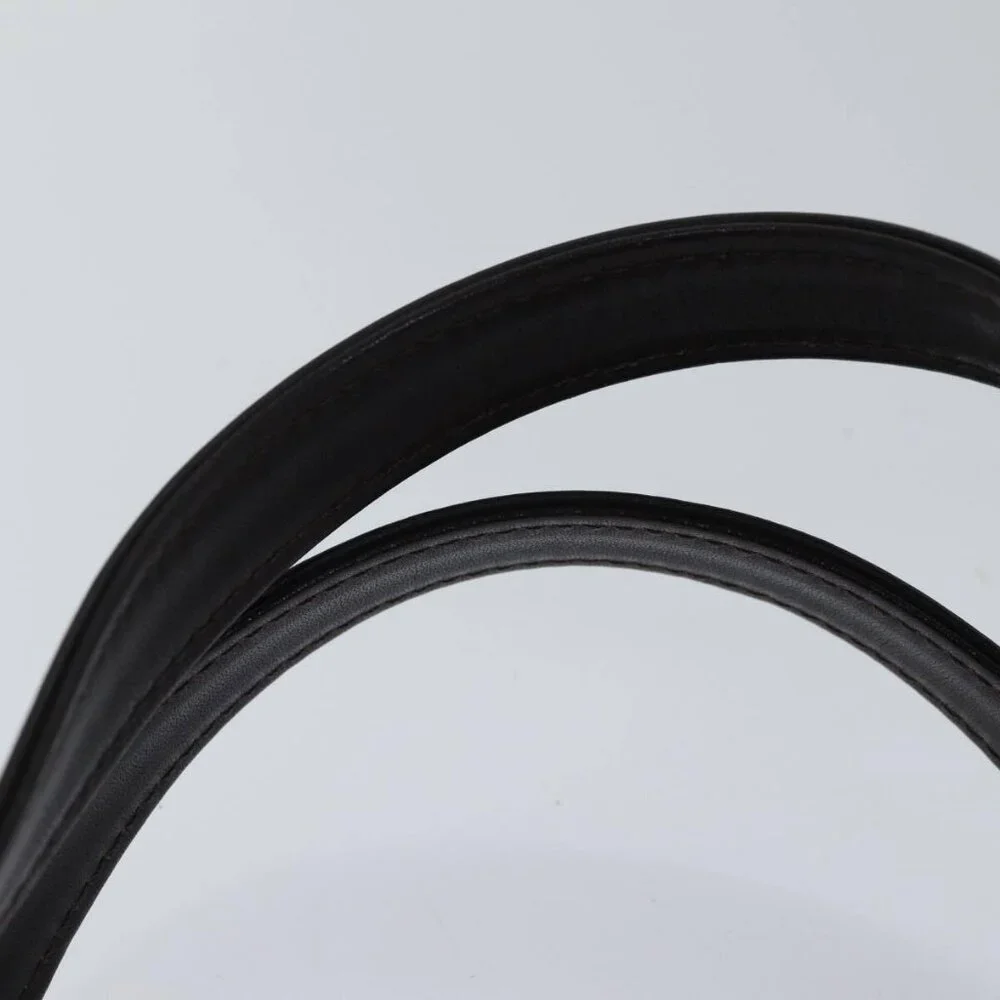 BURBERRY Hand Bag Nylon Leather Brown Silver - Picture 9 of 15